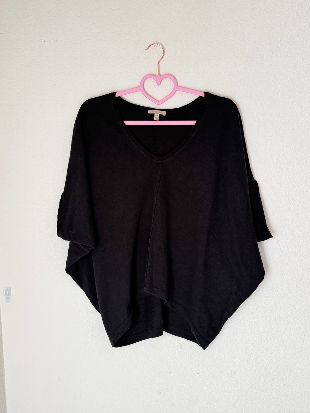 Bordeaux Black V-Neck Women’s Batwing Top